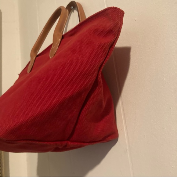 Dooney & Bourke Vintage Red Canvas Tote Bag - Picture 6 of 12